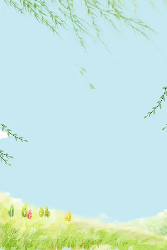 植树节绿色卡通PSD分层banner