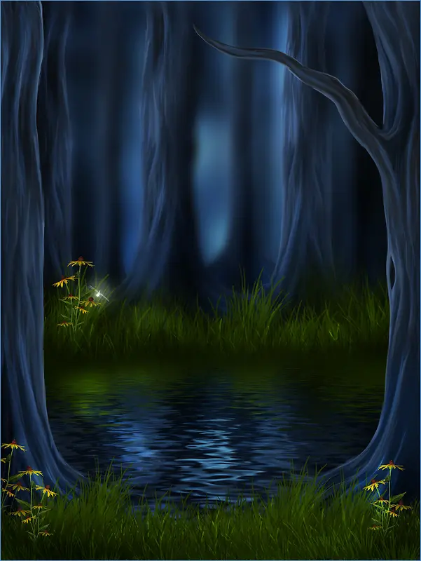 魔幻格林童话森林背景