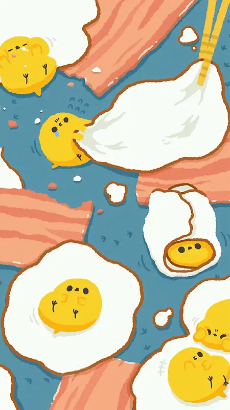 懒蛋蛋趣味卡通背景