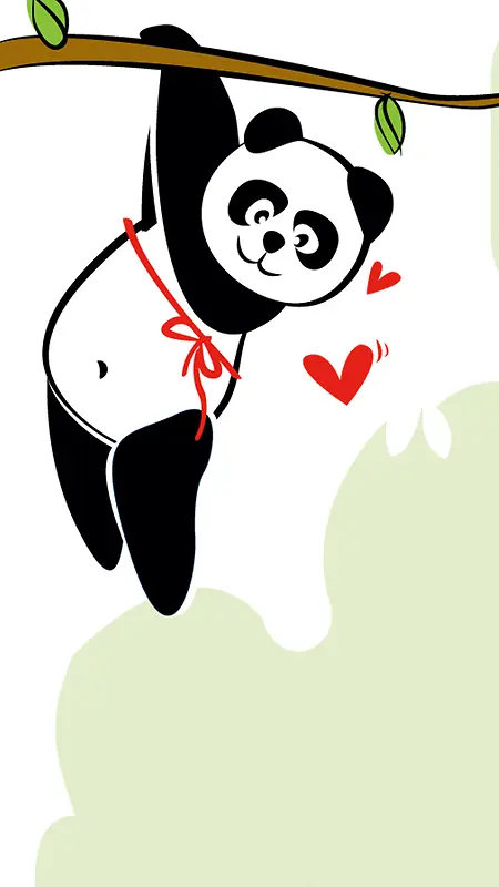 卡通熊猫h5背景