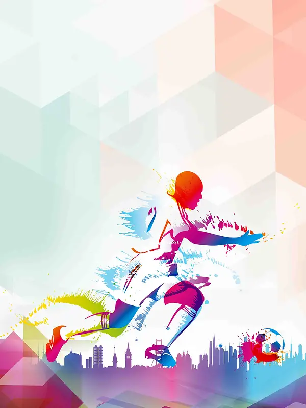 足球比赛创意海报设计背景模板