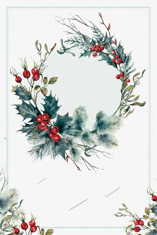 冬季圣诞节海报背景