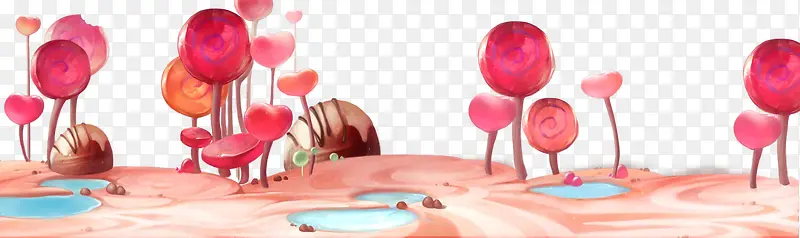 粉红糖果海报背景图