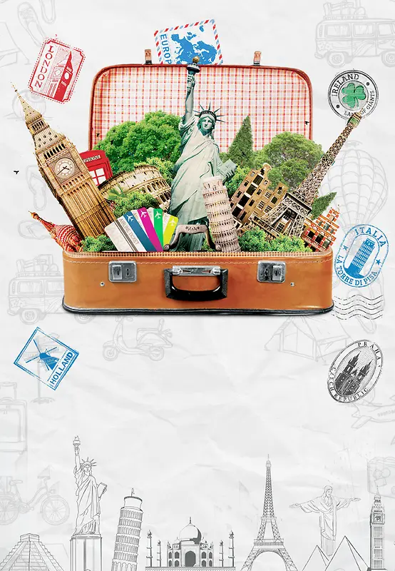 欧洲旅游跟团活动海报