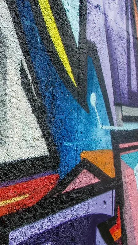 街头艺术涂鸦墙面纹理H5背景