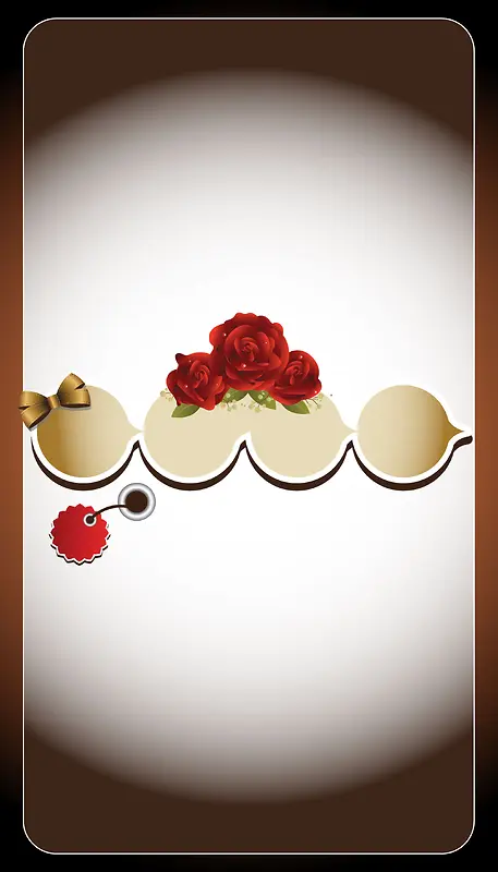 创意质感玫瑰花对话框促销海报背景