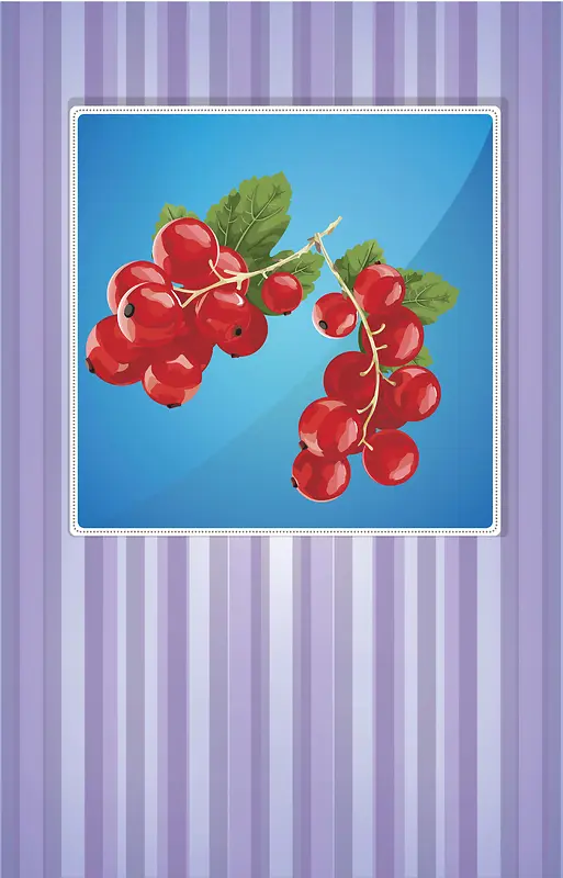 相框中的红果实背景素材