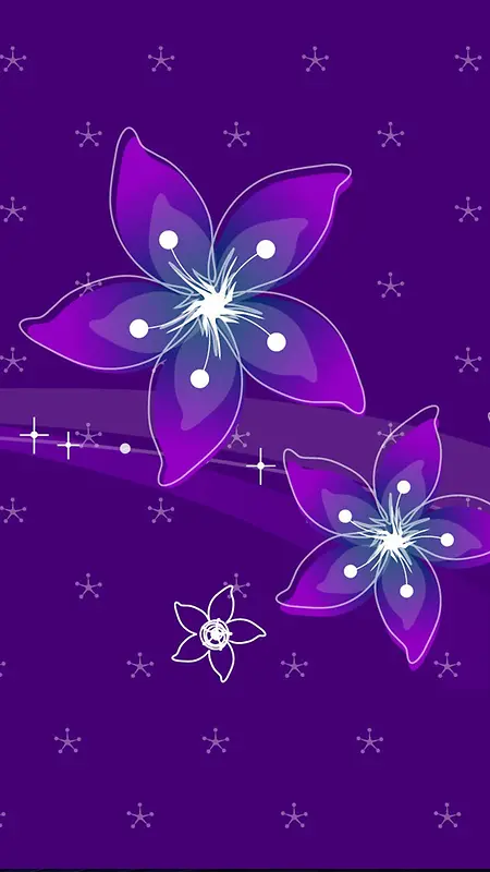 紫色花渐变晶莹背景图