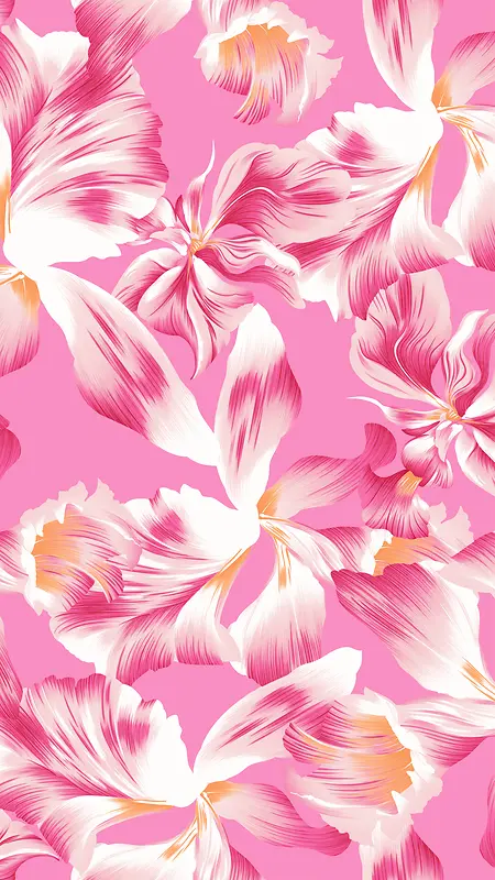 浪漫花朵粉色背景图