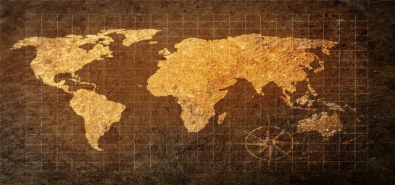 怀旧世界地图海报背景