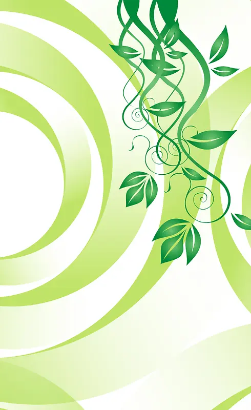 动感几何纹理绿色植物海报背景