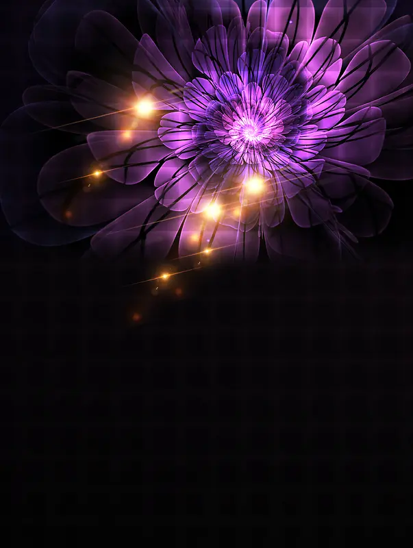 紫色梦幻花朵背景素材