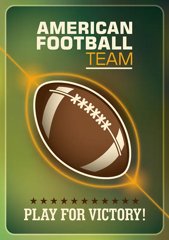 复古美式橄榄球队海报背景素材