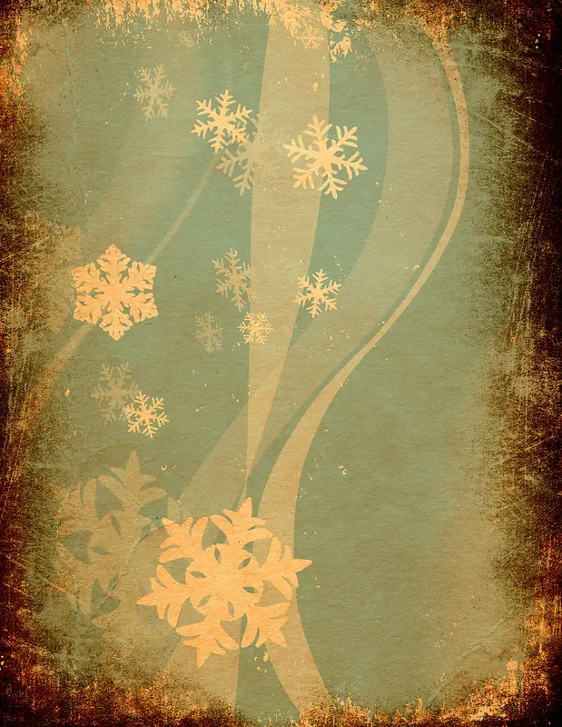 圣诞节棕色雪花纹理背景图