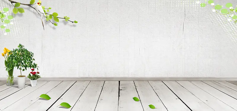 建材地板行业淡灰色主题淘宝banner