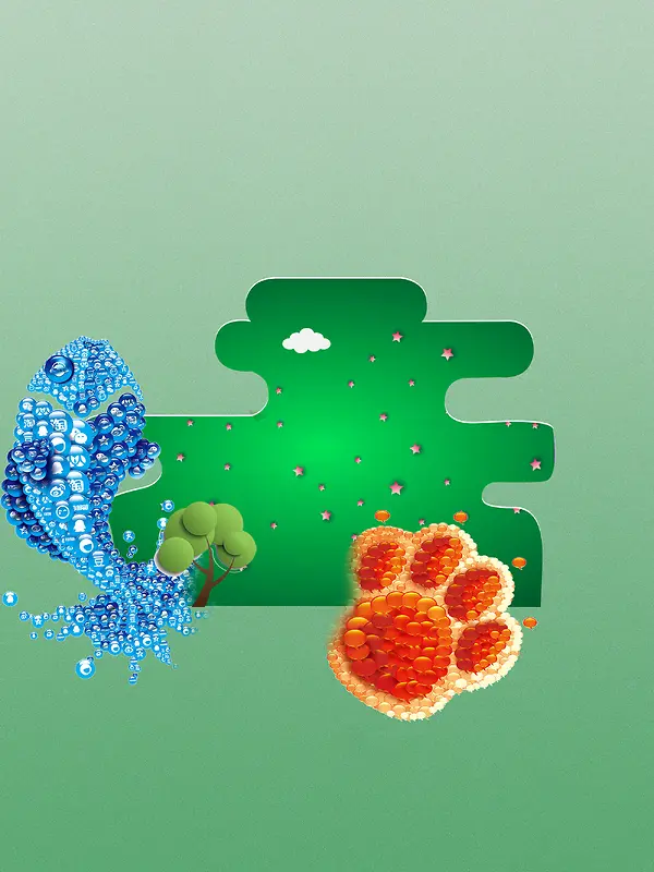 创意绿色广告海报背景
