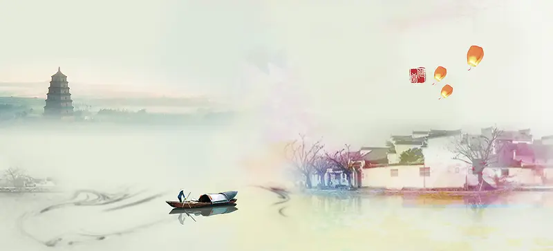 淘宝中国风水墨背景