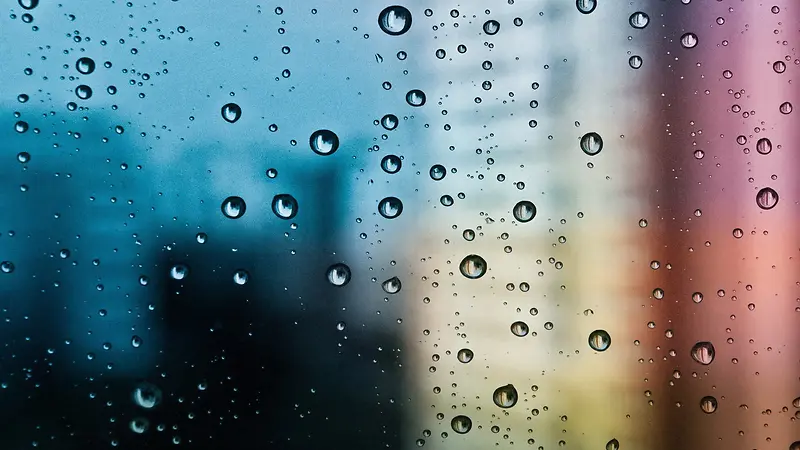 雨滴玻璃文艺背景