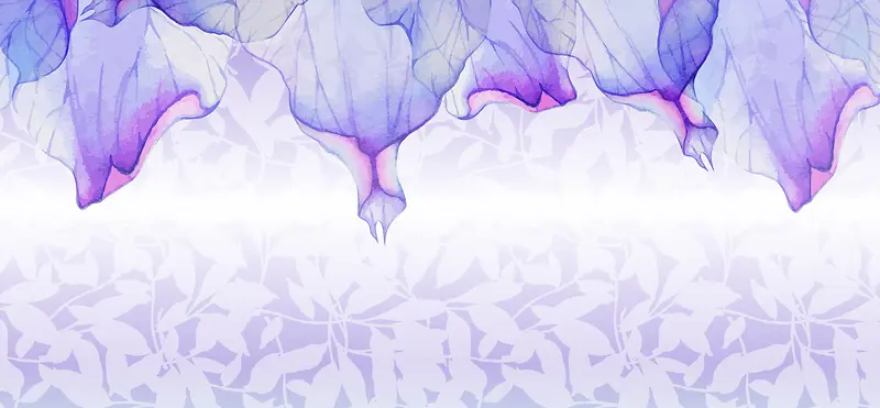 紫色花瓣纹理banner背景