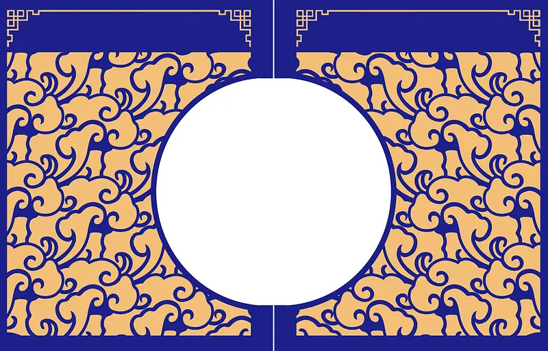 中国风古典花纹展板背景