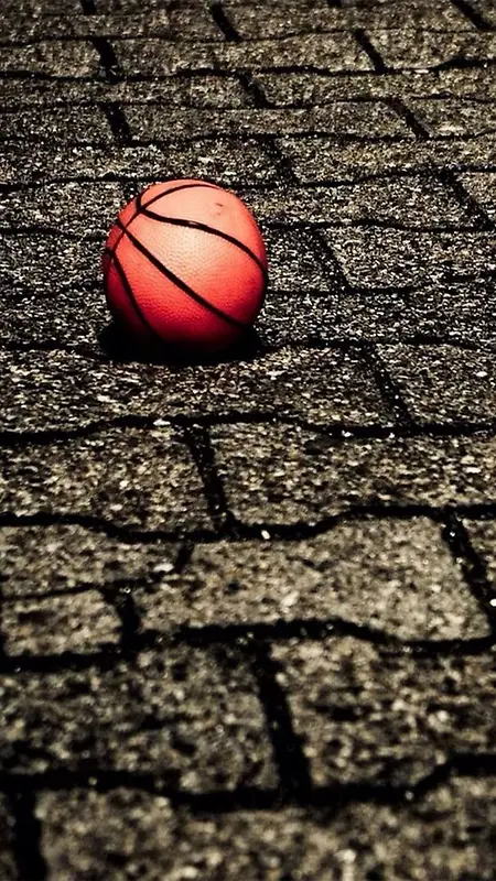 地板路上的篮球H5素材背景