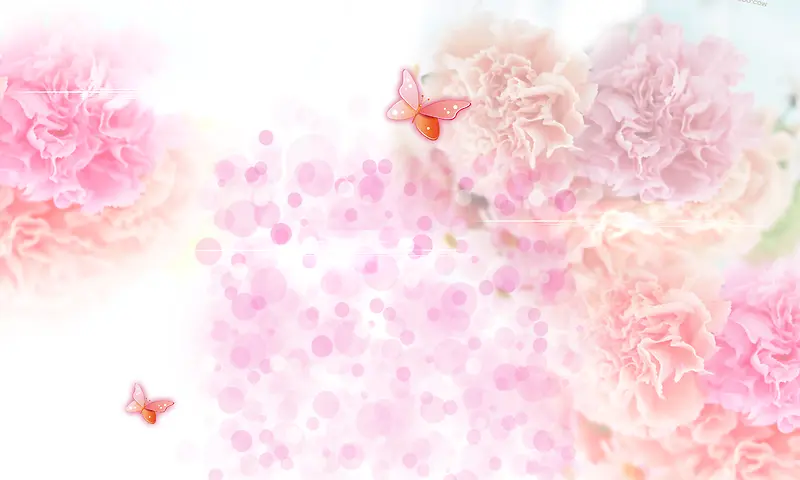 浪漫唯美粉色花朵海报PSD背景素材