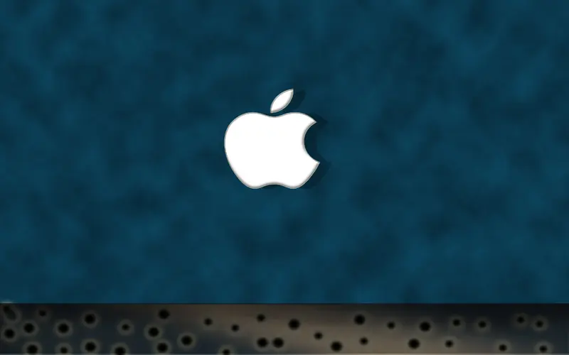 苹果手机麻点深蓝色背景图