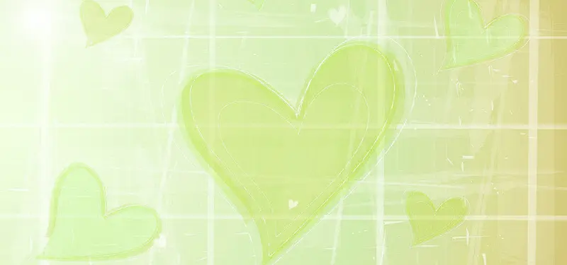 绿色爱心纹理背景