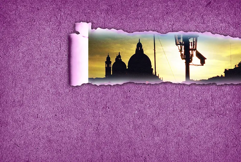 紫色欧式地产海报背景模板
