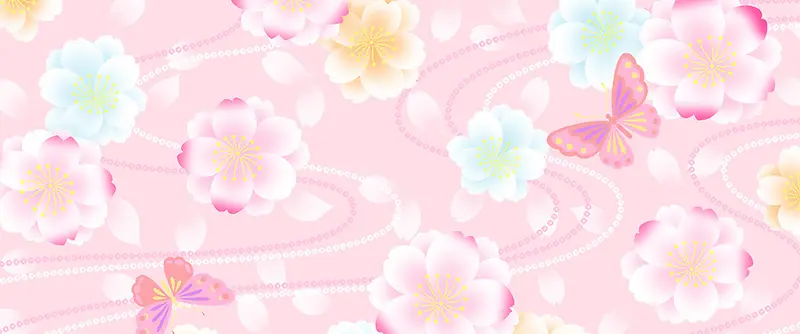 粉色鲜花简约纹理质感图