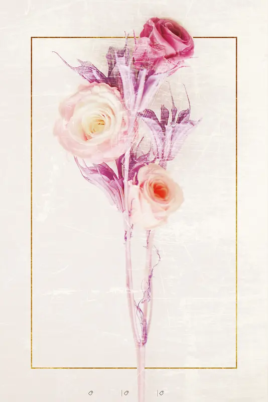 怀旧花朵妇女节海报背景
