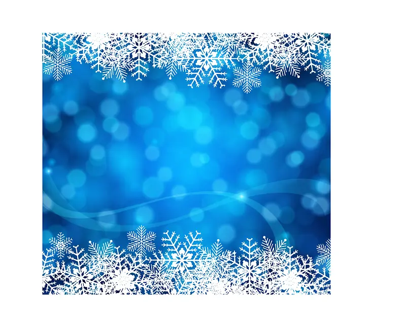 蓝色冰花圣诞主题背景素材