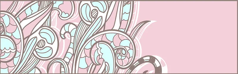 粉色花纹纹理俏皮手绘banner