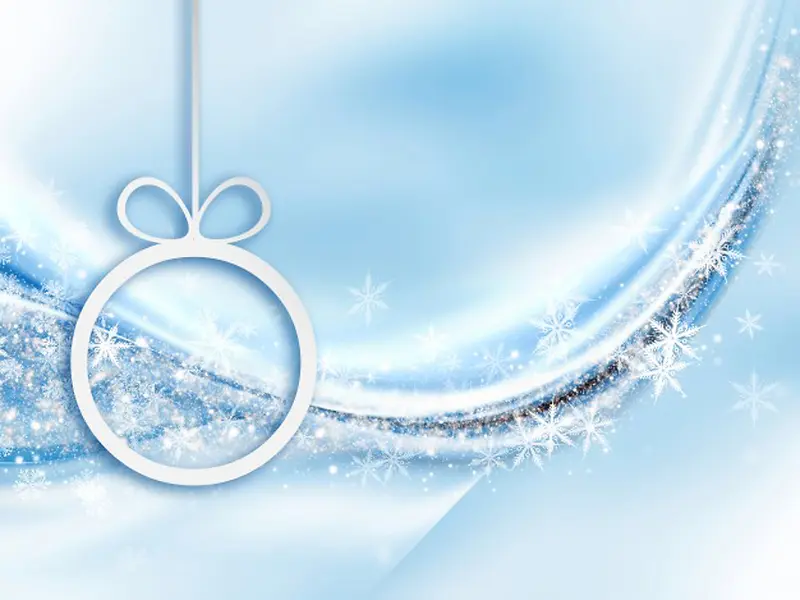 淡蓝色圣诞节雪花背景图