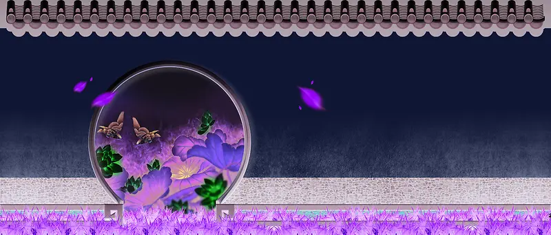 古典花园墙壁素材