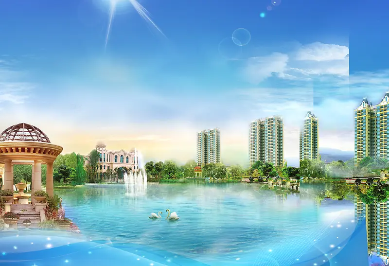 地产户外海报背景素材