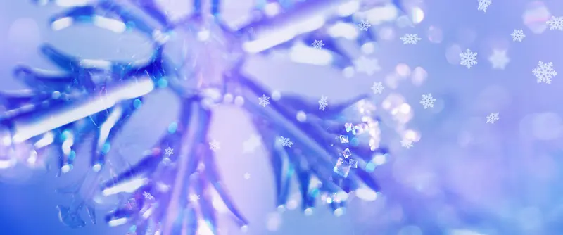 雪花 晶莹 冰晶 紫色