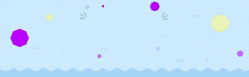 卡通几何线条背景banner