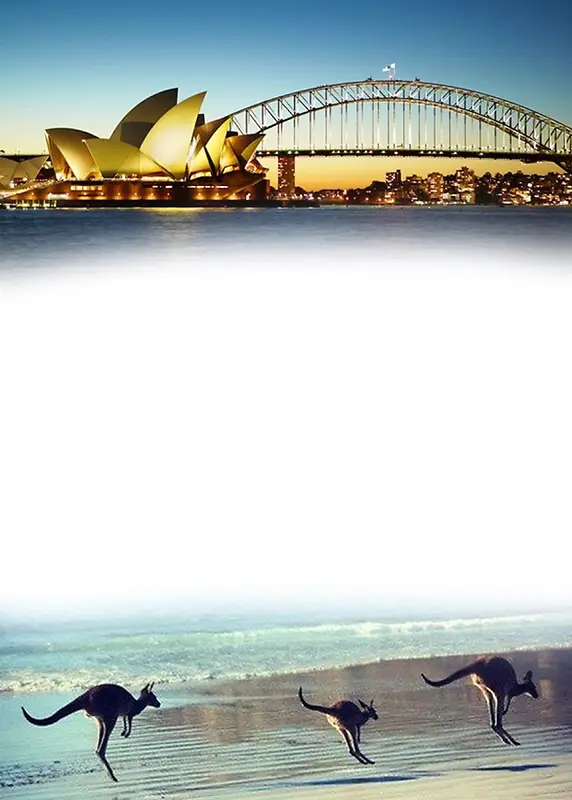 澳大利亚旅游广告海报背景素材