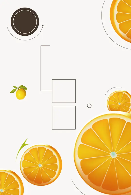夏季热情狂欢柠檬水果海报素材背景图