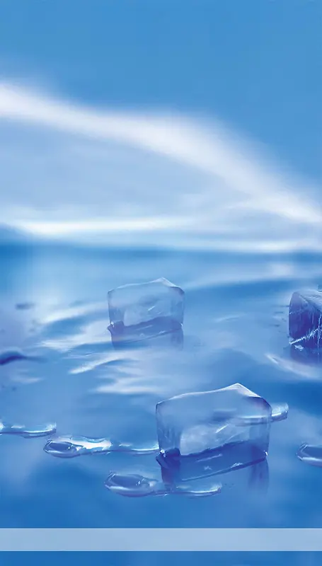 蓝色海洋冰块梦幻H5背景