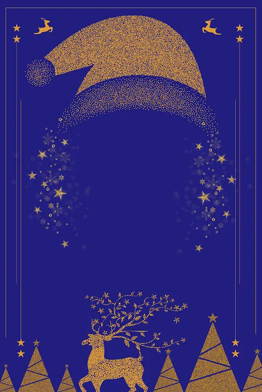 蓝色金粉质感圣诞节海报背景