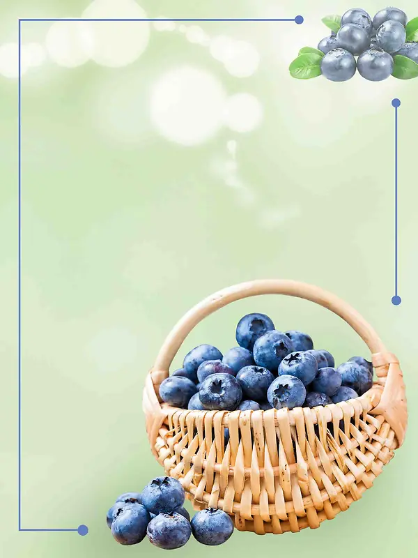 秋季水果新鲜蓝莓新品上市促销设计