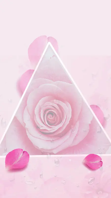 玫瑰美白粉红色微商海报背景素材