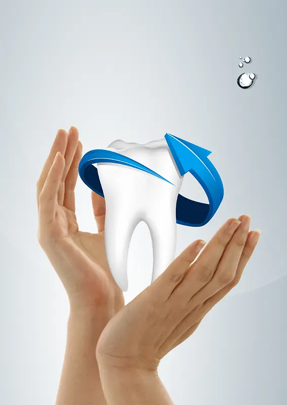 保护牙齿广告背景