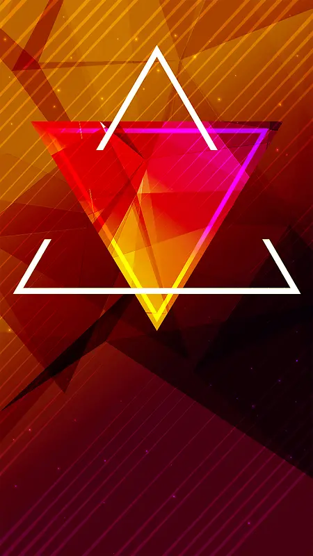 红色几何三角5H背景图