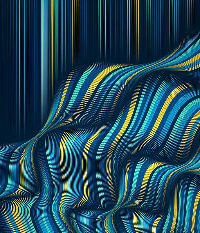蓝色波纹背景素材