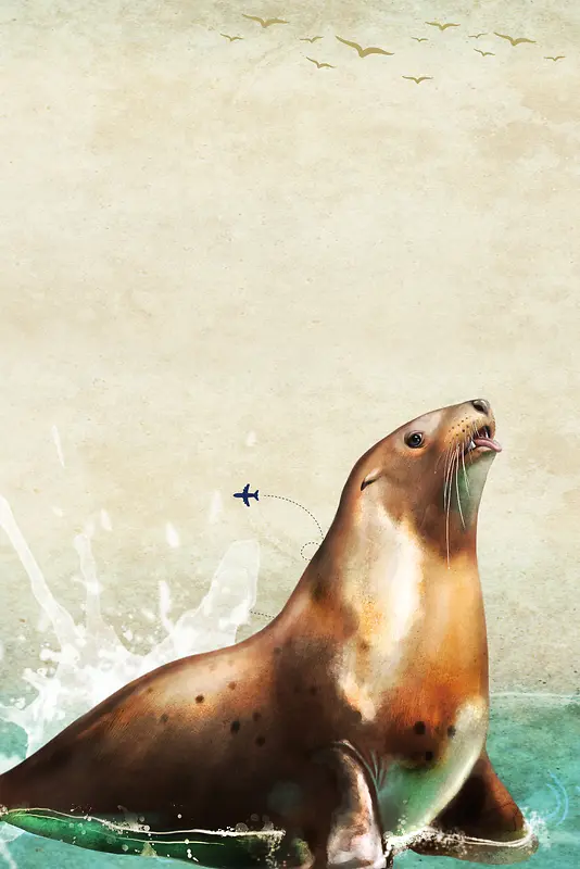 国际海豹日创意海报