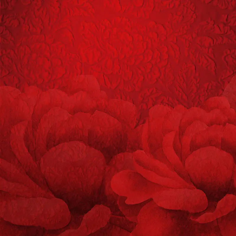 红色大花纹理主图背景素材