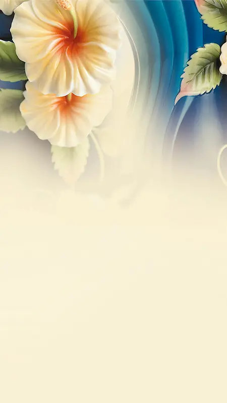 花朵浅色背景图